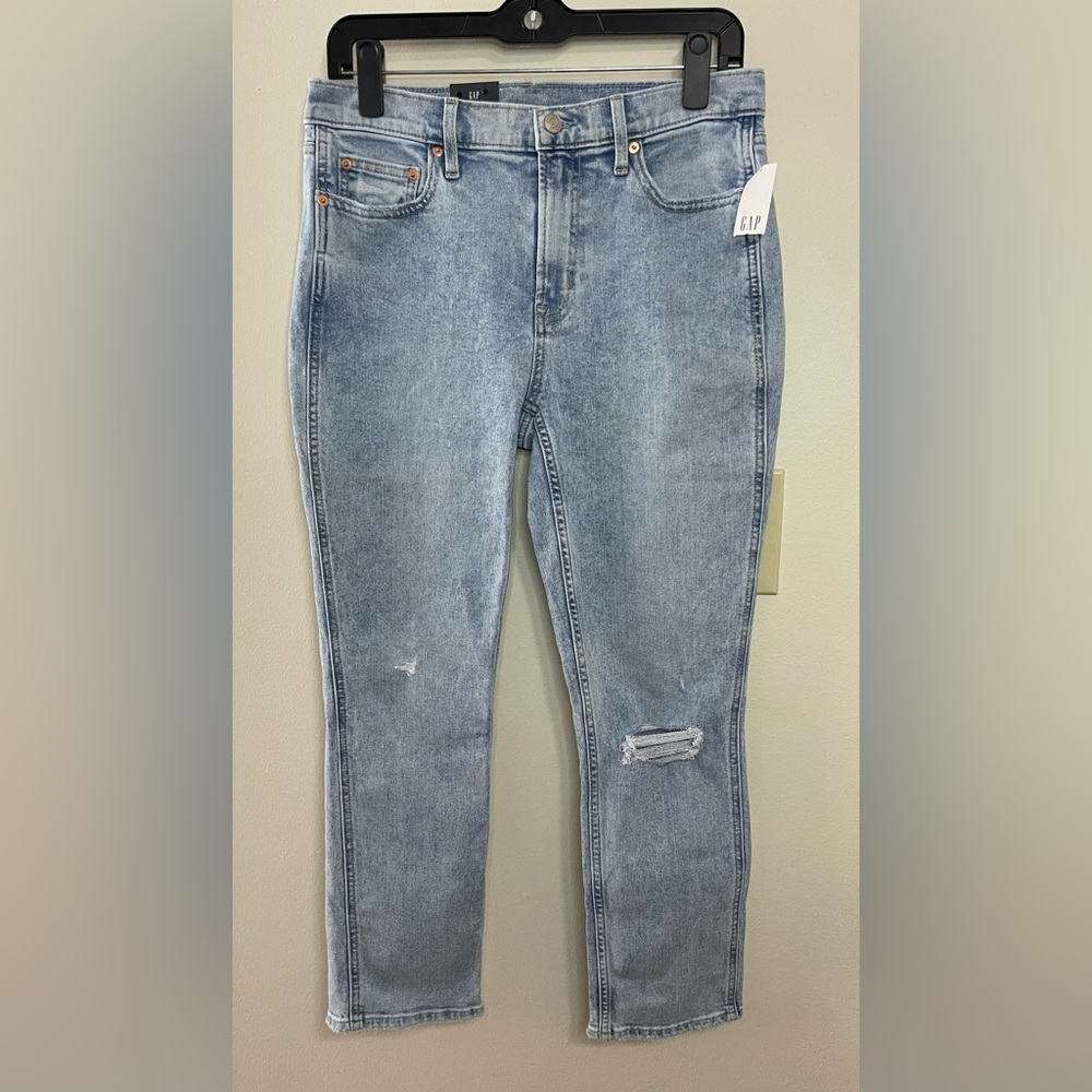 Gap Vintage Slim Mid Rise Slim Stretch Denim Distressed Jeans Pant Size 30. NWT - Picture 5 of 17